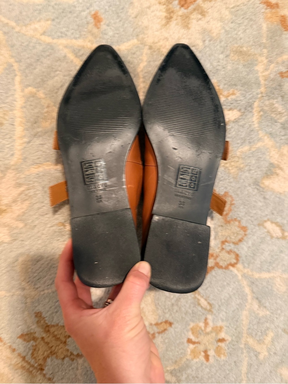 Maeve Tan Moto Mary Jane Pointed Flat - Picture 6 of 8